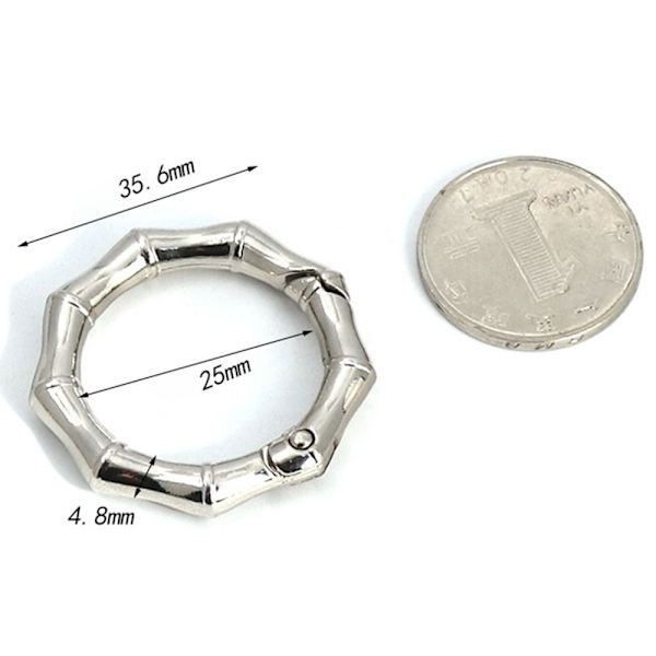 5 st Spring Polygon-Ring Spännen Karbinhake Handväskor Handväskor Silver 42.6mm