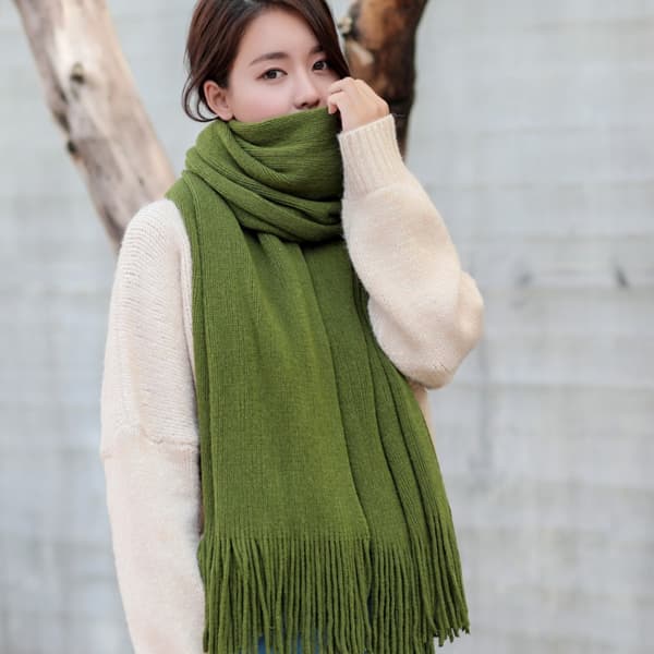 Mångsidig Scarf Student Lång Scarf GRÖN green