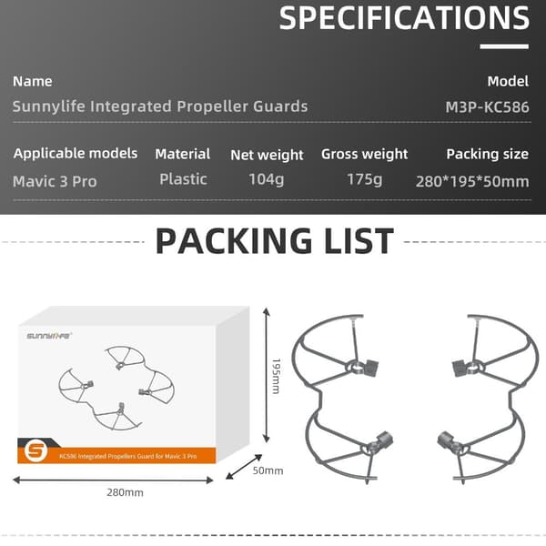 Propeller Guard Cover Drone Grey