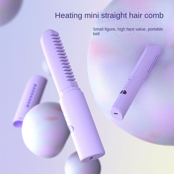 Retting Curling Brush Hår Hot Comb WHITE white