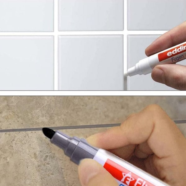 Tile Repair Pen Keramisk Tile Seam Gap Filler HVIT White