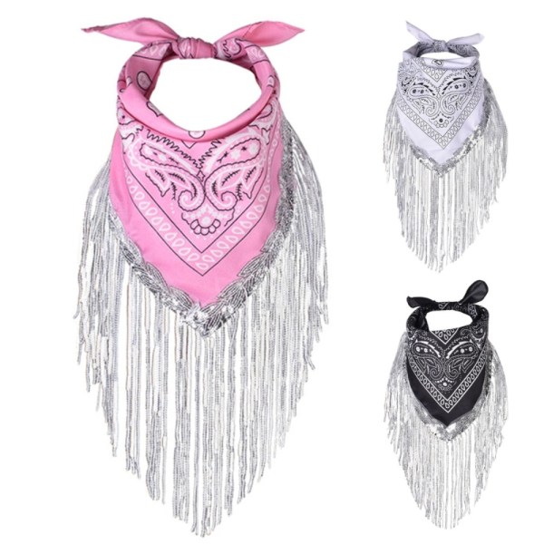 Huvudsjal Paljetter Scarf SVART Black