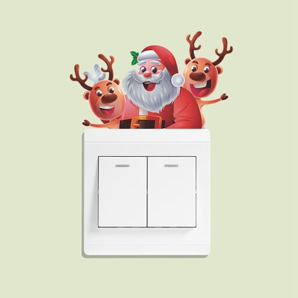 Christmas Switch-dekal Väggdekaler STYLE 6 STYLE 6 Style 6