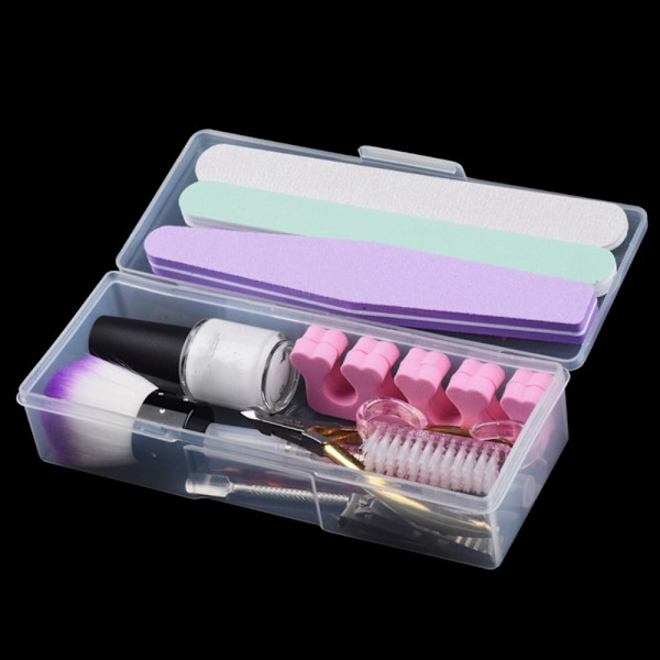 Nail Art Opbevaringsboks Negletilbehør Organizer PINK pink