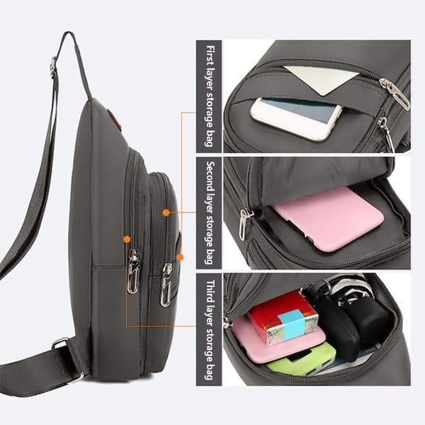 Sling Bag Axelväska GRÅ Grey