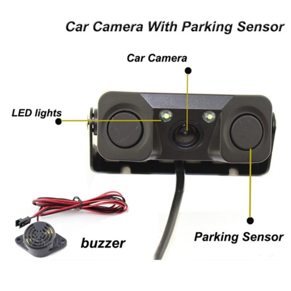 Bil Backkamera Radar Detektor Parkeringsmonitor Video Radar Detector