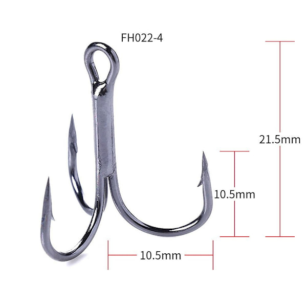 40 stk fiskekroge, fiske Triple ankerkrog 6 6 6