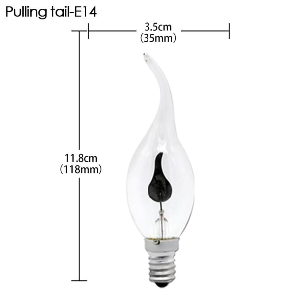 Brannbelysning Pære Stearinlys Lyspære PULLING TAIL-E14 PULLING Pulling tail-E14