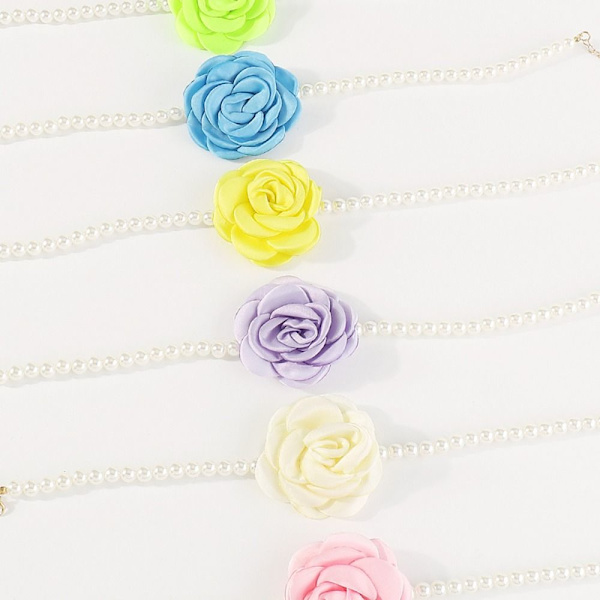 Smykker Halskæde Rose Choker GUL yellow