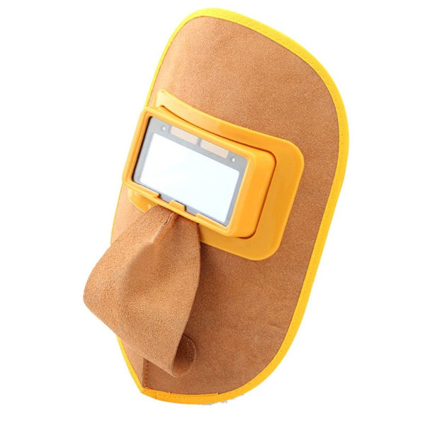 Hitsauskypärä Hitsausmaski Nahkainen huppu Yellow