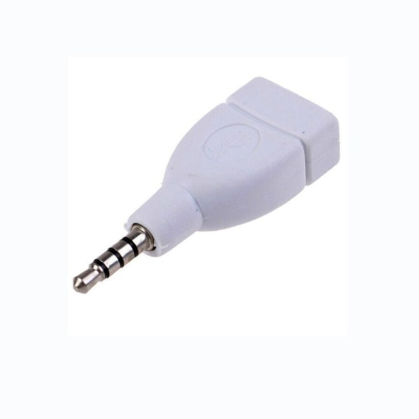 Bilstereoadapter Audio Converter AUX Audio Plug Jack White