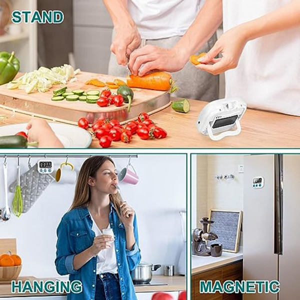 Køkken Timer Digital Visual Timer HVID White