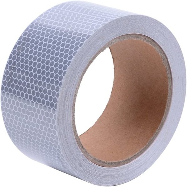 Reflektortape Sølv og hvit stripe sikkerhetsmerkingstape