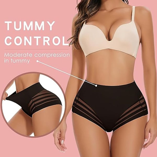Tummy Control Trusser Sømløst undertøj SORT M Black M
