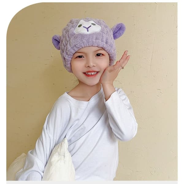 Torrt hår Cap Quick DryingTowel LILA Purple