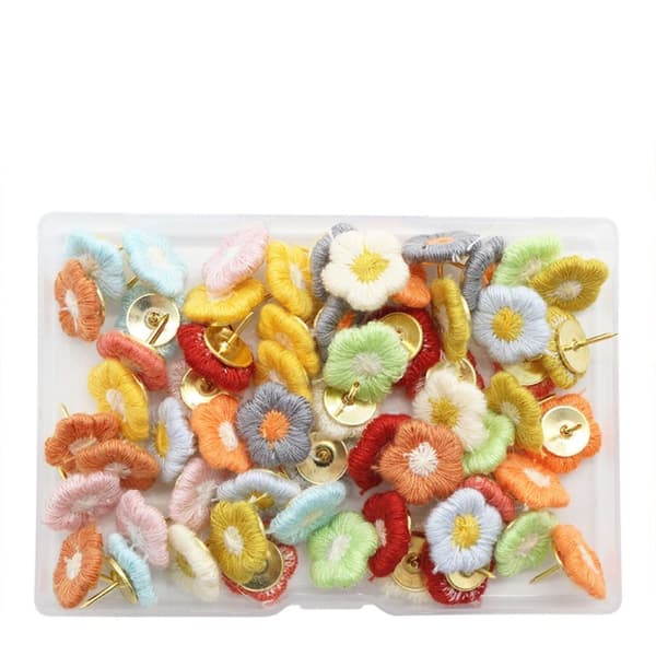 Blomster Push Pins Dekorative Thumbtacks Tegnepinner
