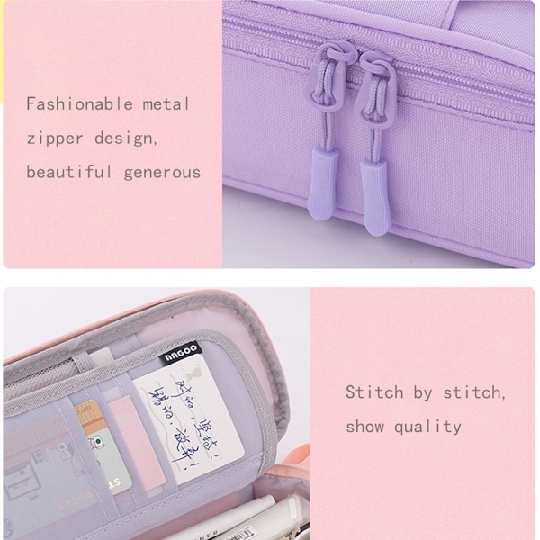 Canvas Pen Pouch Case PURPURIA Purple