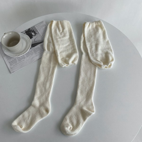 Over Knee Strumpor Lårtights VIT White