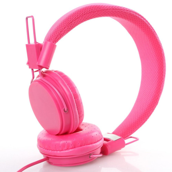 Trådbundna hörlurar Snygga hörlurar med pannband ROSE RED Rose Red