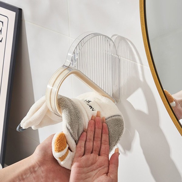 Badeværelse Bøjle Organizer Tøj Bøjle Rack TRANSPARENT transparent