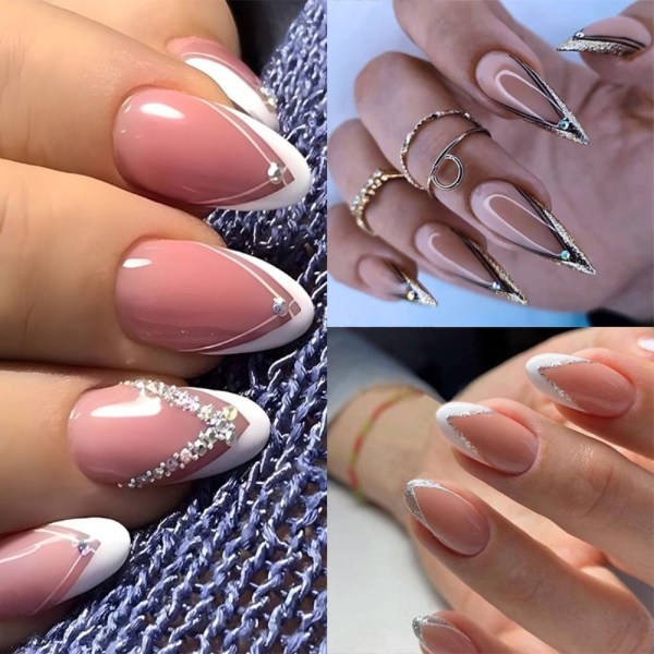 Almond Fake Nails tekokynnet 3 3 3