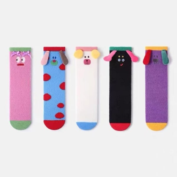 Cartoon Fuzzy Socks Coral Velvet Socks 3 3 3