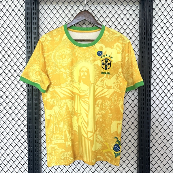Sæson 2425 Brasilien Special Edition Trøje Thai Version Kortærmet Fodboldtrøje Hurtigtørrende Åndbar Sportsbeklædning L