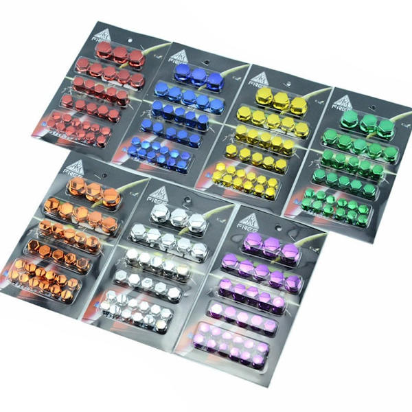 30 kpl / set Moottoripyörän cap Moottorin mutterin cover PURPURIA purple