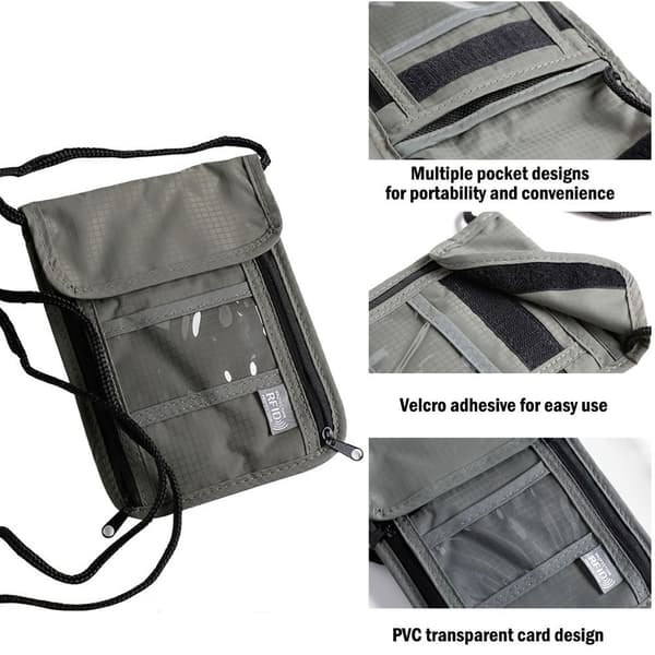 RFID-pas ID-taske Dokumentpose GREY2 GREY2 Grey2