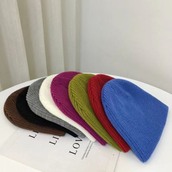 Beanie Hat Strikket Hue SORT Black