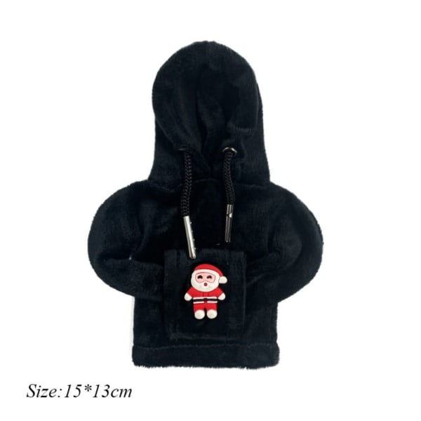 Christmas Gear Shift Knop Hættetrøje Knop Hættetrøje Sweatshirt SORT 4 black 4-4