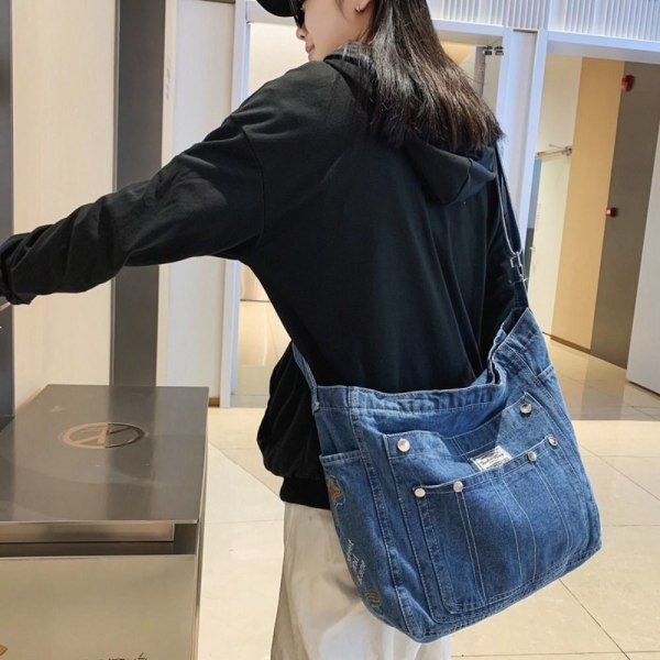 Denim Skuldervesker Crossbody Bag LYS BLÅ light blue
