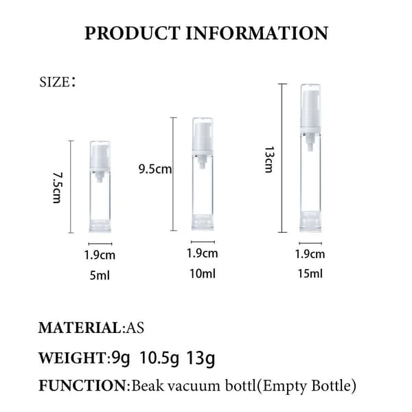 5 kpl 5 ml/10 ml/15 ml hajusteiden suihkepullot 10 ml 10ml 5PcsRefill