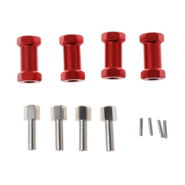 4 stk 12mm Hex Hjul Nav Drive Adapter Forlænger Combiner Red 25mm