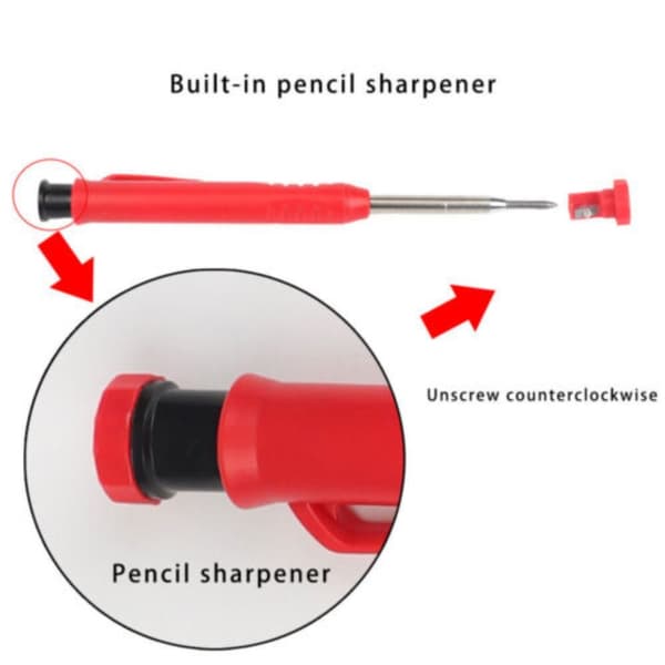 Solid Carpenter Pencil Träbearbetningsmärkning Mekanisk Kit