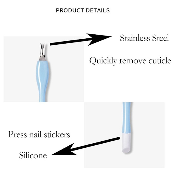 Nail Art Fork Nipper Dead Skin Trimmer VIT white