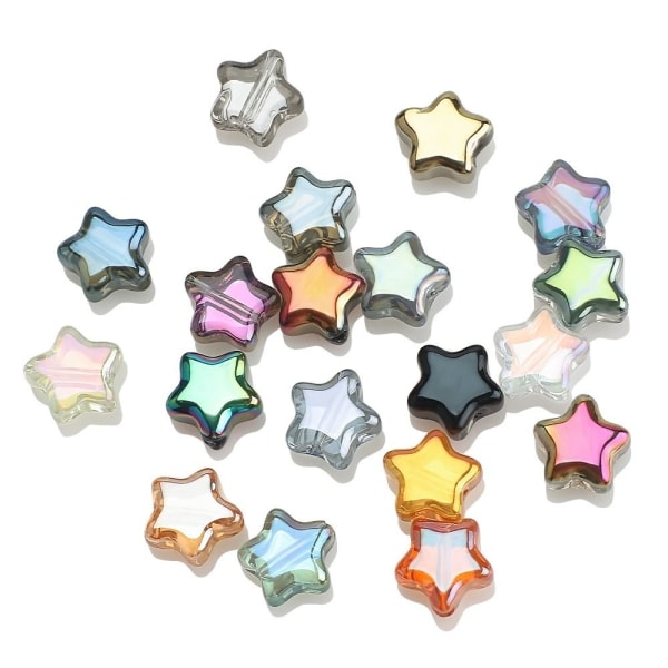 200st Spacer Beads Glaspärla Stjärnform