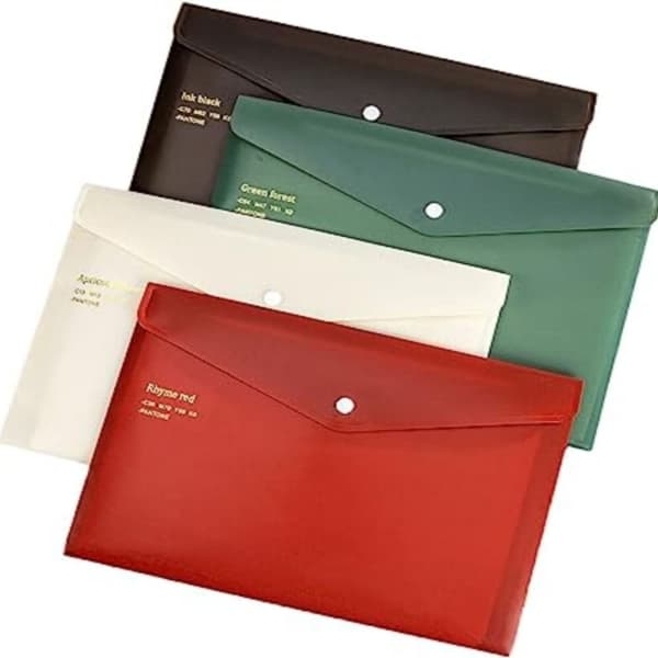 12 STK File Organizer Assorted Colors Opbevaringsmappe 12pcs