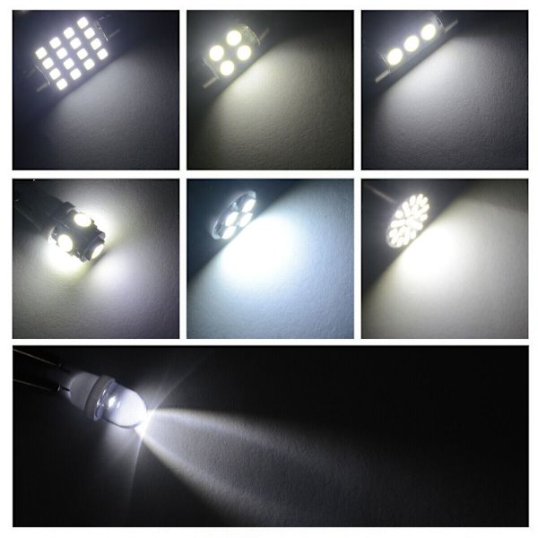 20 stk. Bil interiør lys Nummerplade Lampe Indvendig Pære Kit