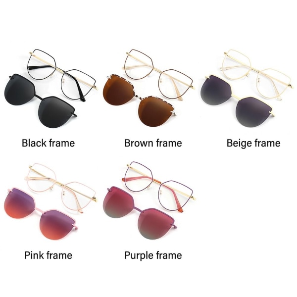3 I-1 Cat Eye Glasögon Anti-Blue Light Glasögon BEIGE RAM Beige frame