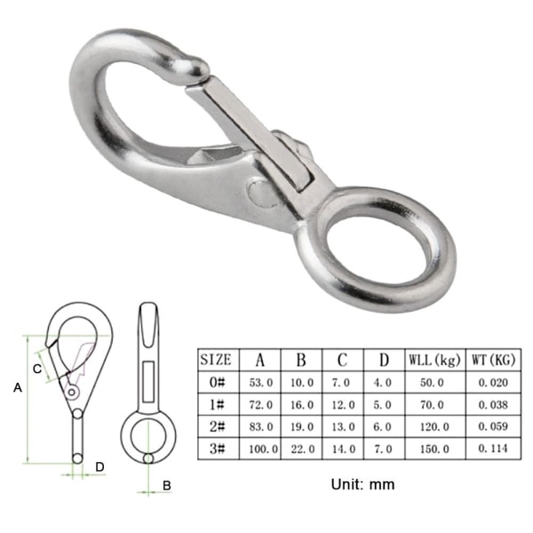 Lås Ring Karabinhage 100MM 100mm