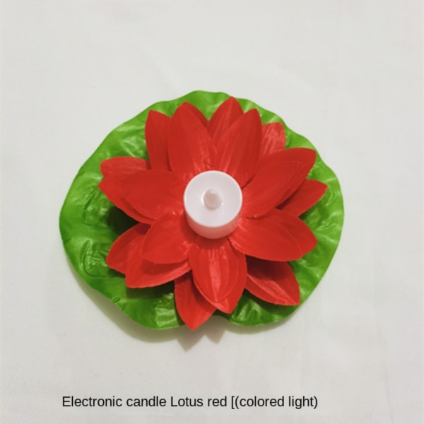 Elektroninen kynttilä Lotus Lamppu Kelluva Lotus-kukkalamput PUNAINEN red