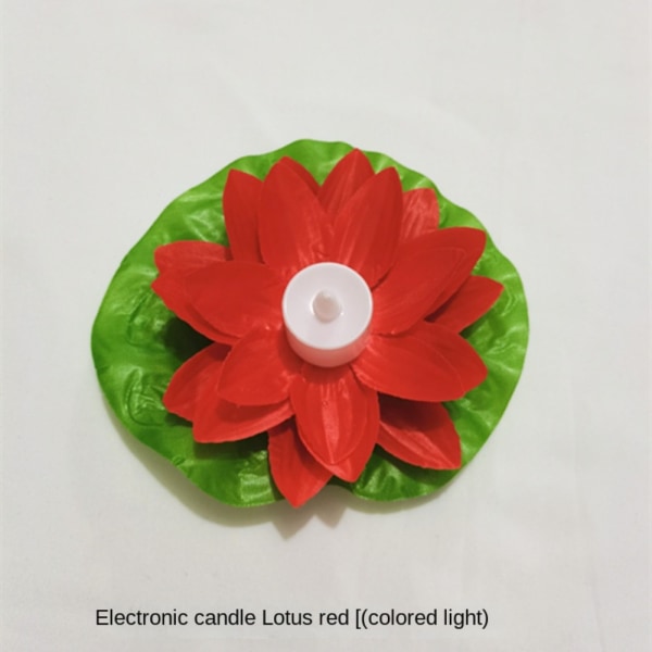 Elektronisk stearinlys Lotus Lampe Floating Lotus Flower Lamps RØD red