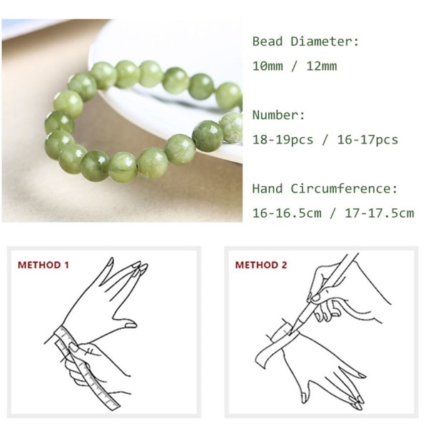 Jade Beads Armbånd Beaded Strand Armbånd 10MM 10mm