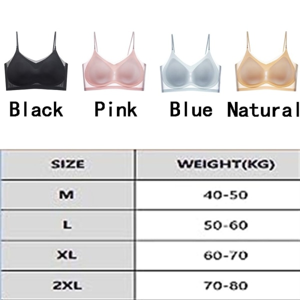 Saumattomat rintaliivit Push Up Bras PINK L Pink L