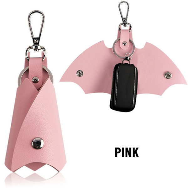 PU læder nøglering Læder nøglering PINK Pink