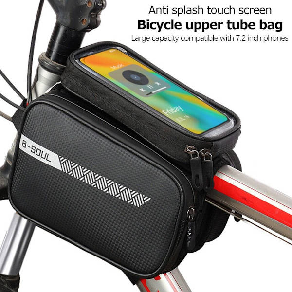Cykel Top Frame Taske Cykel Sadeltaske UDEN TELEFONTASK UDEN Without Phone Bag