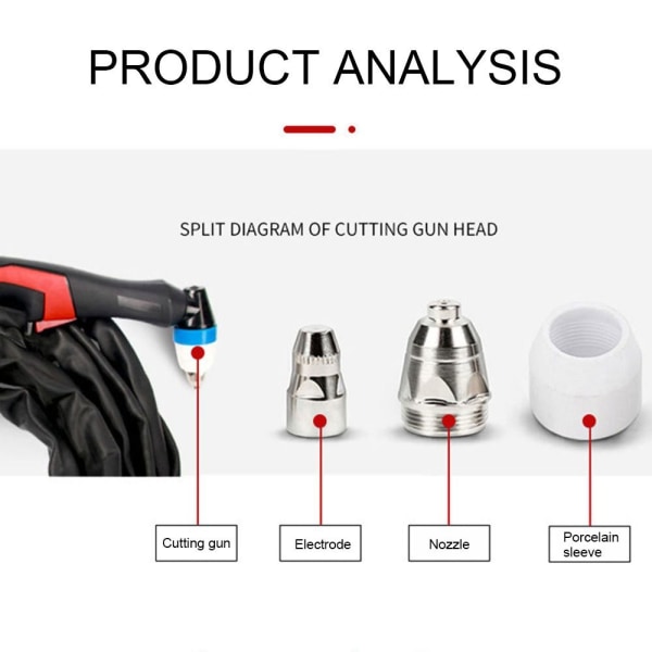 P80 Plasmaskærer Brænderspidser Elektrodemundstykke 1,1MM 1.1mm