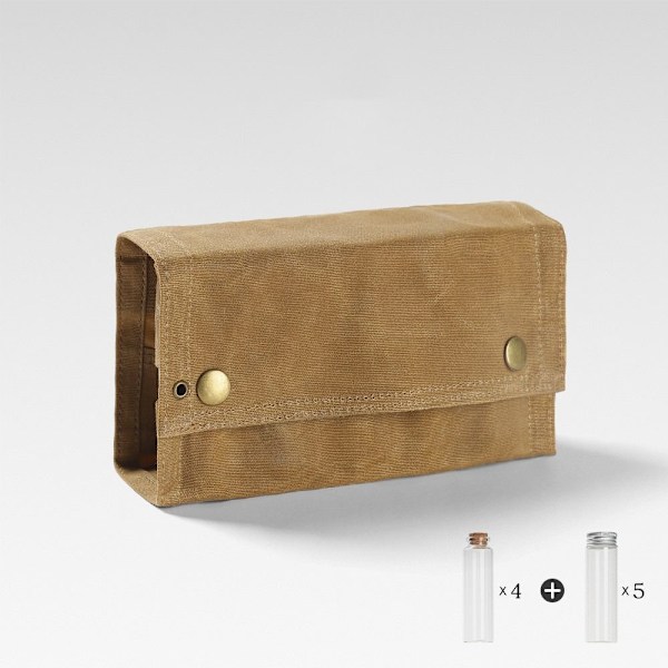 Krydderiflaskesæt Krydderikrukke KHAKI TASKE OG FLASKER TASKE OG khaki bag and bottles-bag and bottles