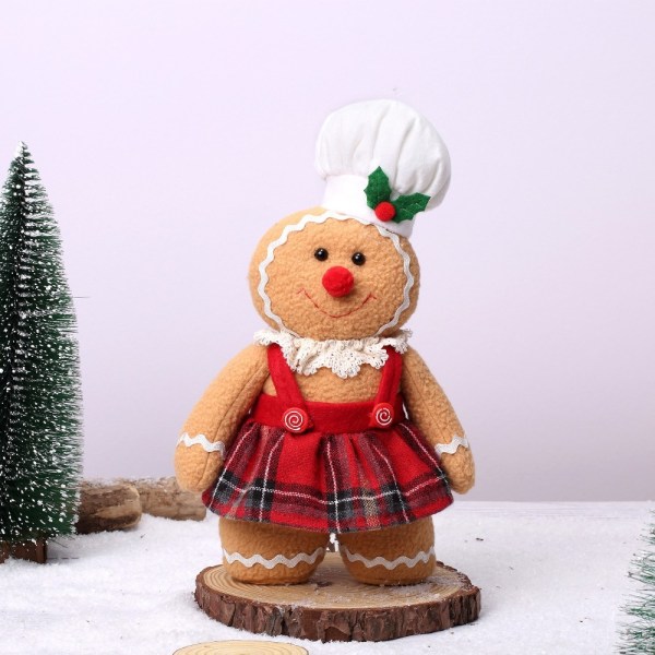 Pepparkaksman Doll Jul Plysch Leg Dolls POJKE POJKE Boy